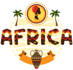afrikanisches Logo mit kulturellen Hintergrund